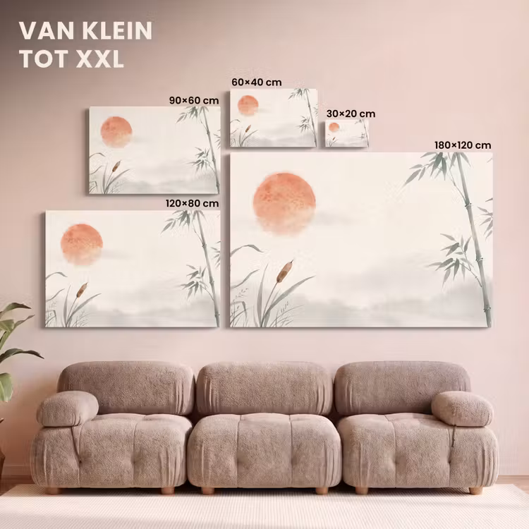 Canvas schilderij - Minimalistisch - Bamboe - Groen — 8