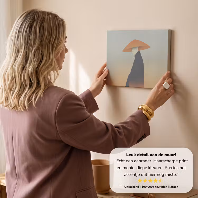 Canvas schilderij - Minimalistisch - Silhouet - Oranje — 3