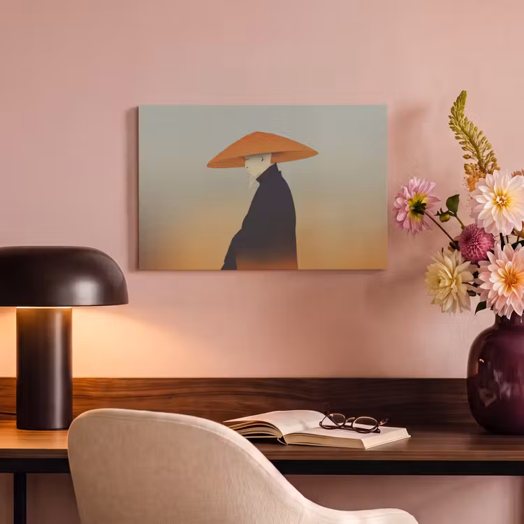 Canvas schilderij - Minimalistisch - Silhouet - Oranje — 6