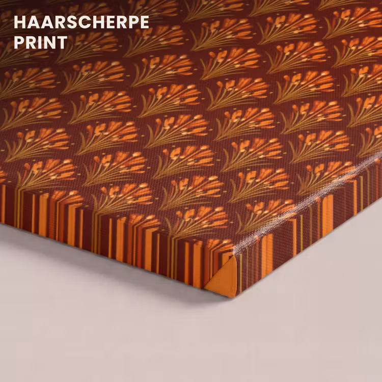 Canvas schilderij - Waaiers - Art Deco - Botanisch - Roestbruin - Oranje — 5