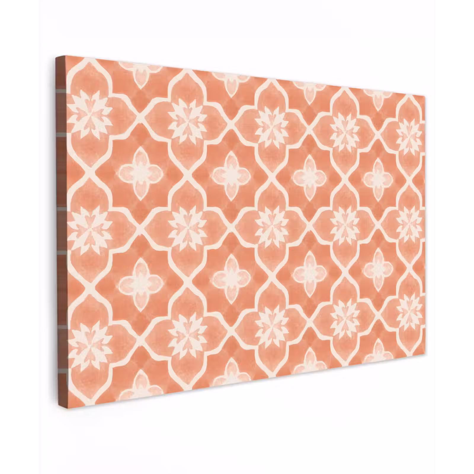 Canvas schilderij - Tegelpatroon - Arabesk - Vintage - Terracotta — 1