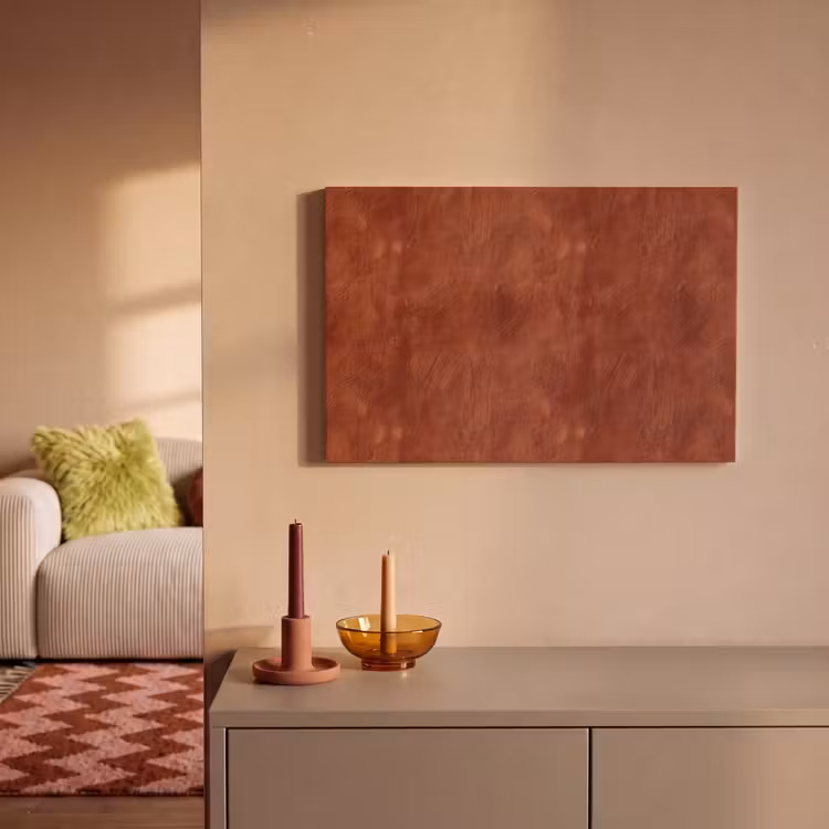 Canvas schilderij - Stucwerk - Textuur - Terracotta — 2
