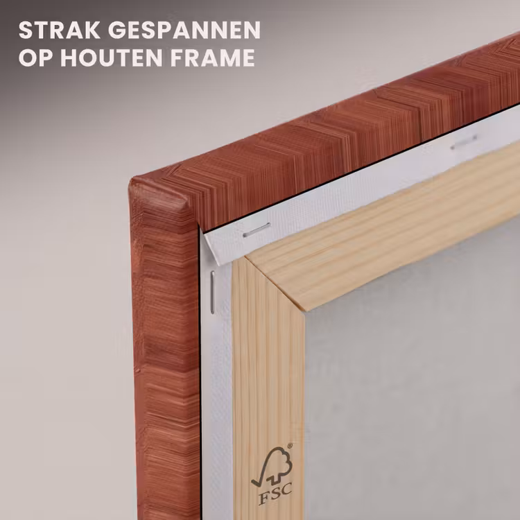 Canvas schilderij - Stucwerk - Textuur - Terracotta — 7