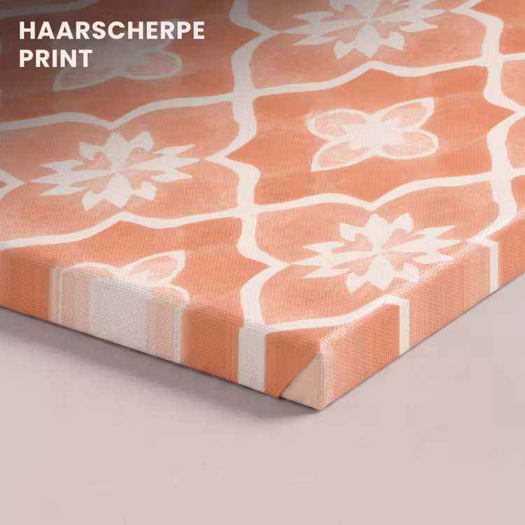 Canvas schilderij - Tegelpatroon - Arabesk - Vintage - Terracotta — 5