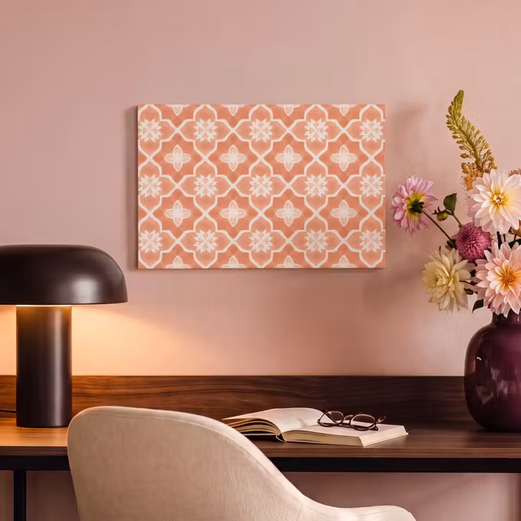 Canvas schilderij - Tegelpatroon - Arabesk - Vintage - Terracotta — 6