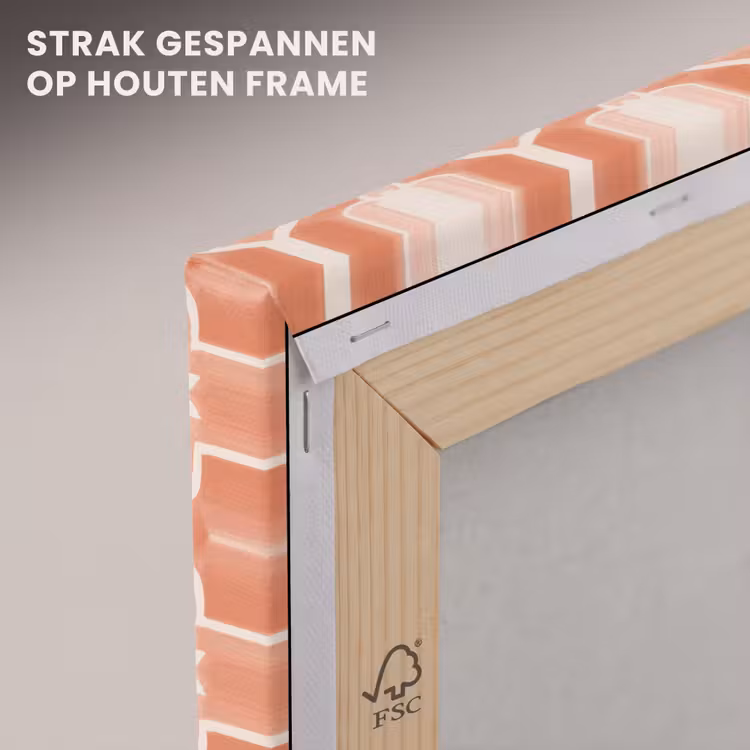 Canvas schilderij - Tegelpatroon - Arabesk - Vintage - Terracotta — 7