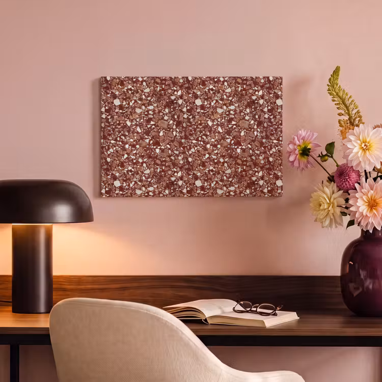 Canvas schilderij - Terrazzo - Patroon - Steentextuur - Roodbruin — 6
