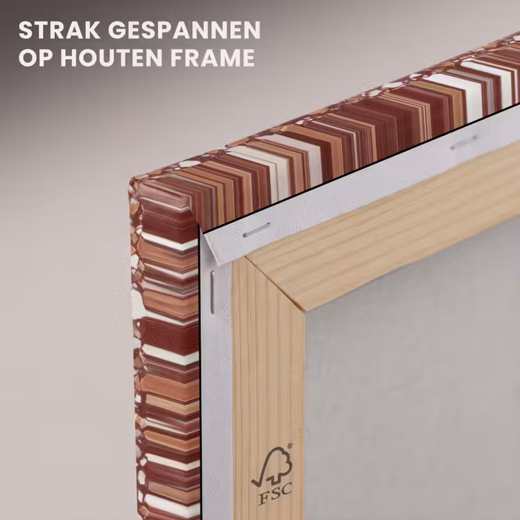 Canvas schilderij - Terrazzo - Patroon - Steentextuur - Roodbruin — 7