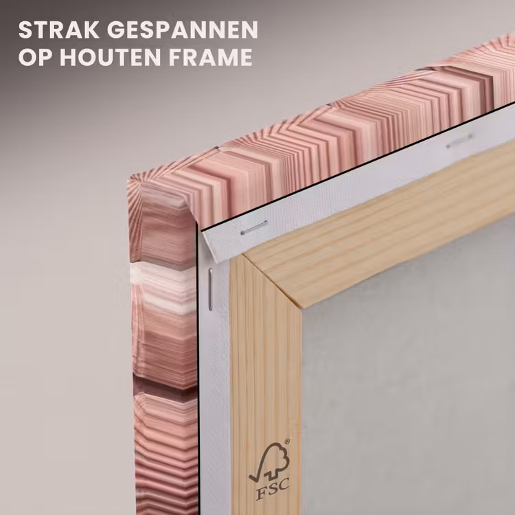 Canvas schilderij - Schelpen - Patroon - Roze — 7