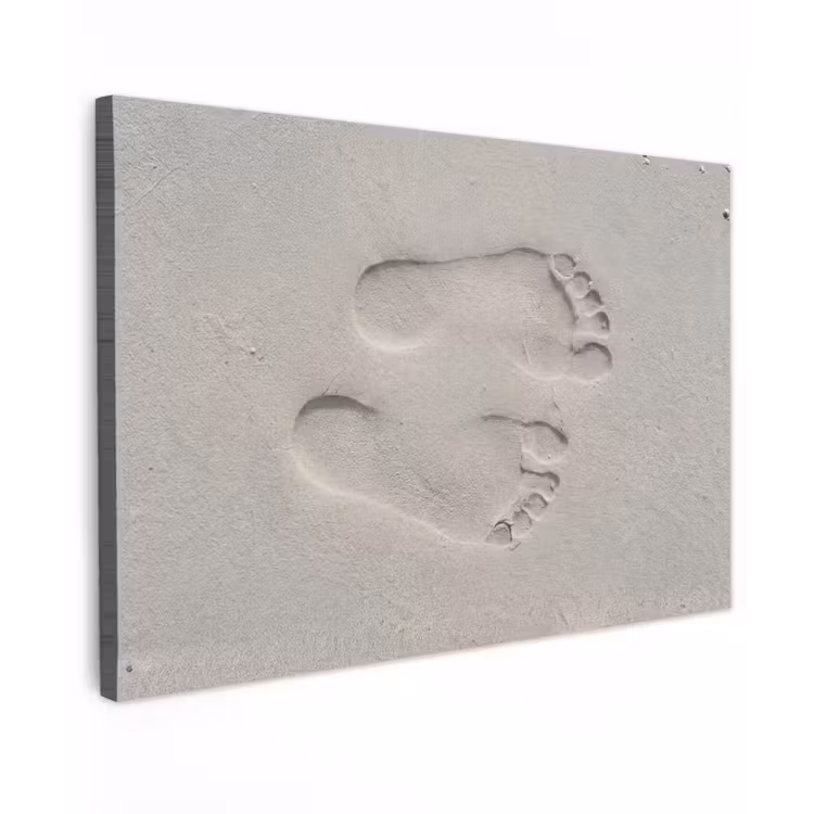 Canvas schilderij - Voeten - Afdrukken - Zand — 1
