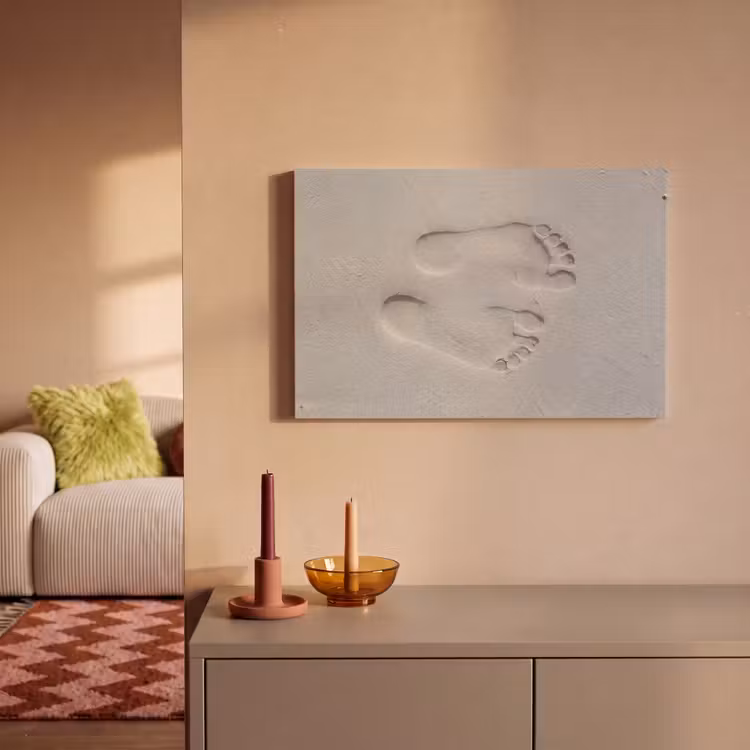 Canvas schilderij - Voeten - Afdrukken - Zand — 2