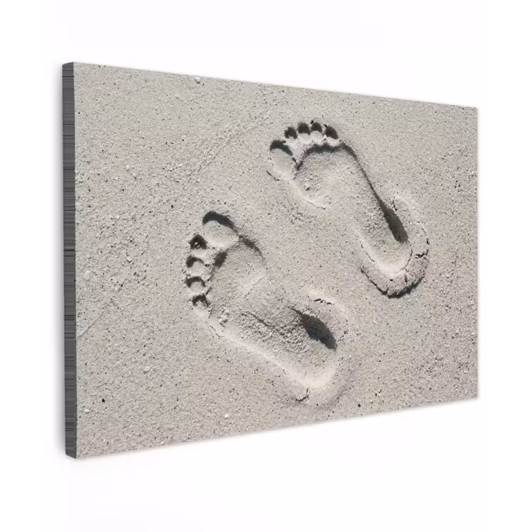 Canvas schilderij - Voeten - Zand - Zee — 1