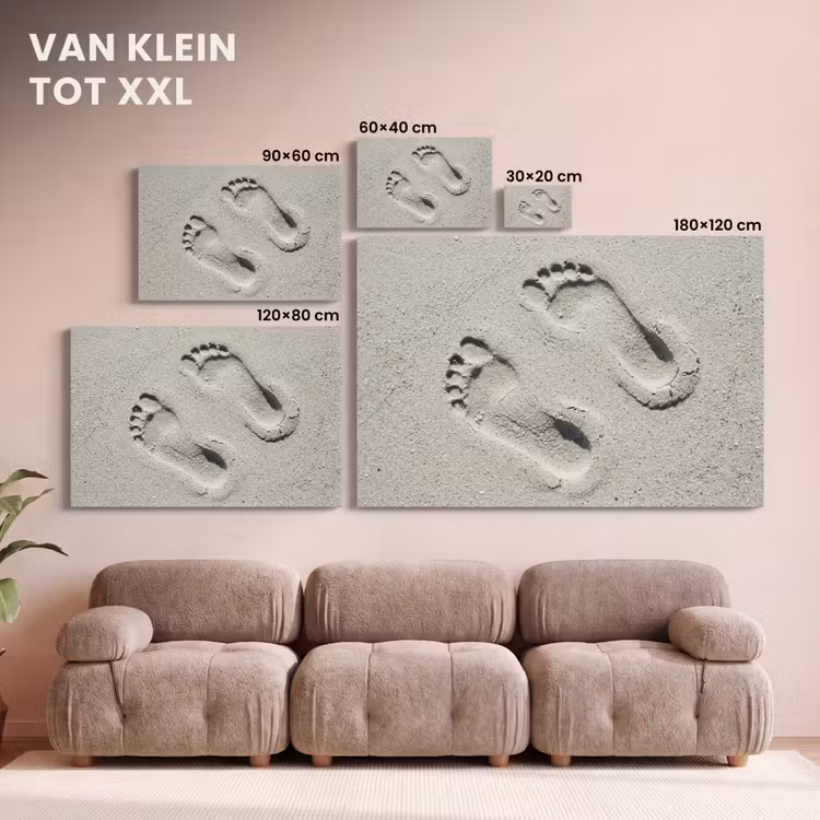 Canvas schilderij - Voeten - Zand - Zee — 8
