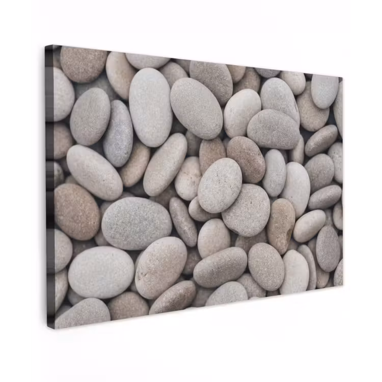 Canvas schilderij - Kiezels - Stenen - Grijs — 1