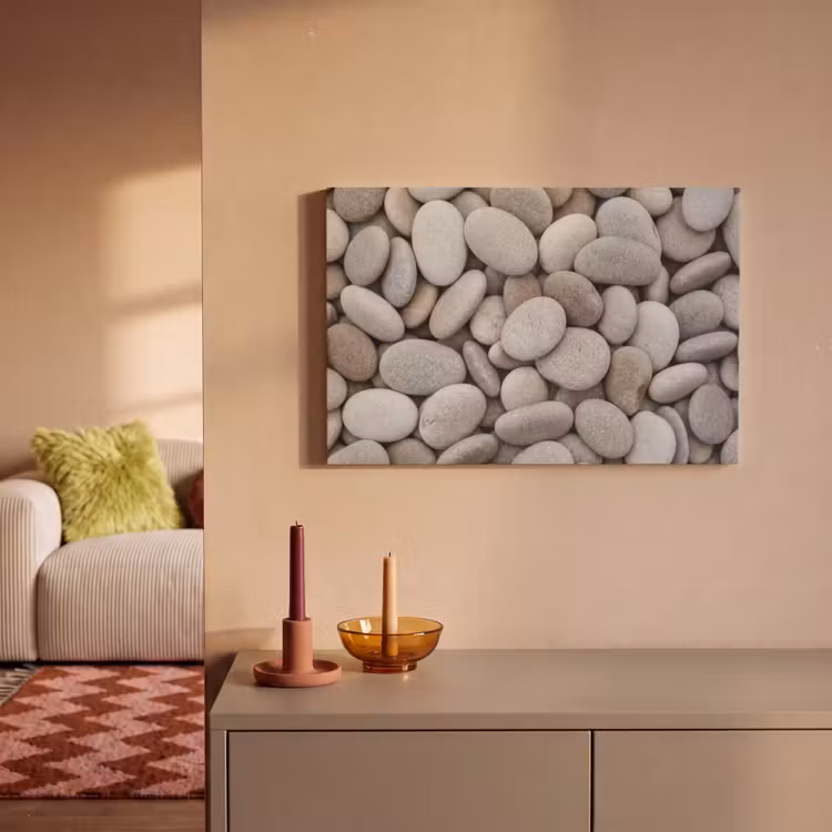 Canvas schilderij - Kiezels - Stenen - Grijs — 2