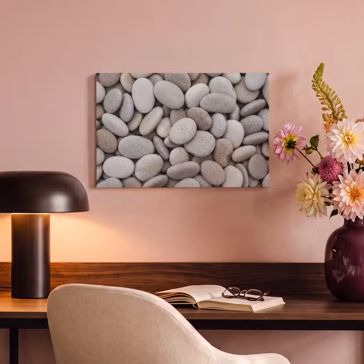 Canvas schilderij - Kiezels - Stenen - Grijs — 6