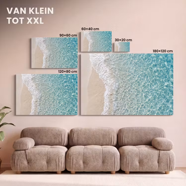 Canvas schilderij - Kust - Zand - Blauw — 8
