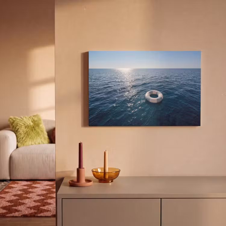 Canvas schilderij - Oceaan - Zwemband - Horizon — 2