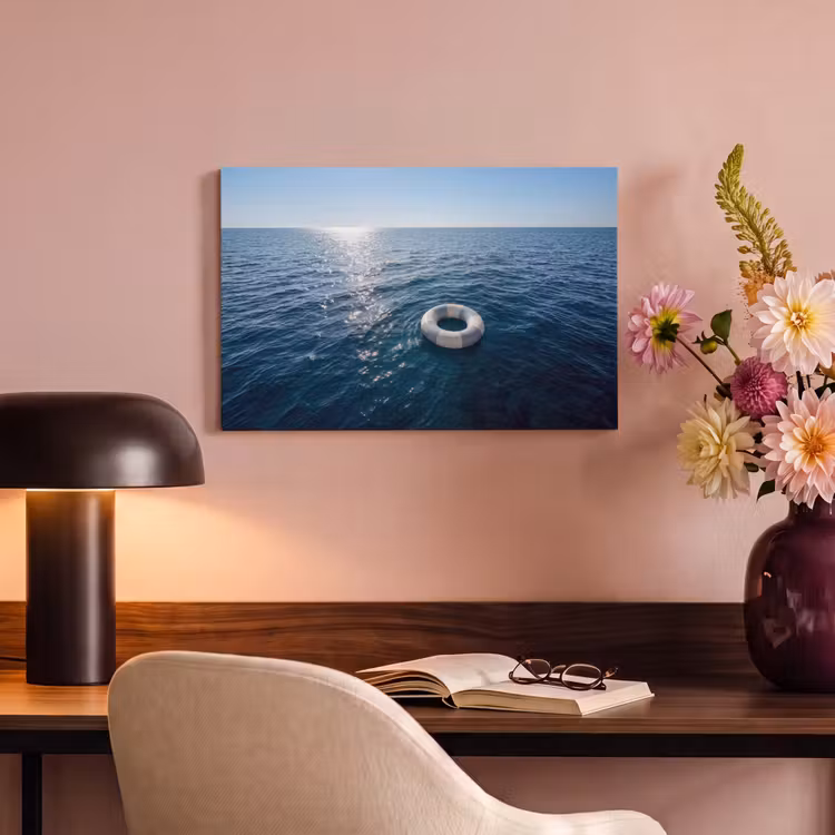 Canvas schilderij - Oceaan - Zwemband - Horizon — 6