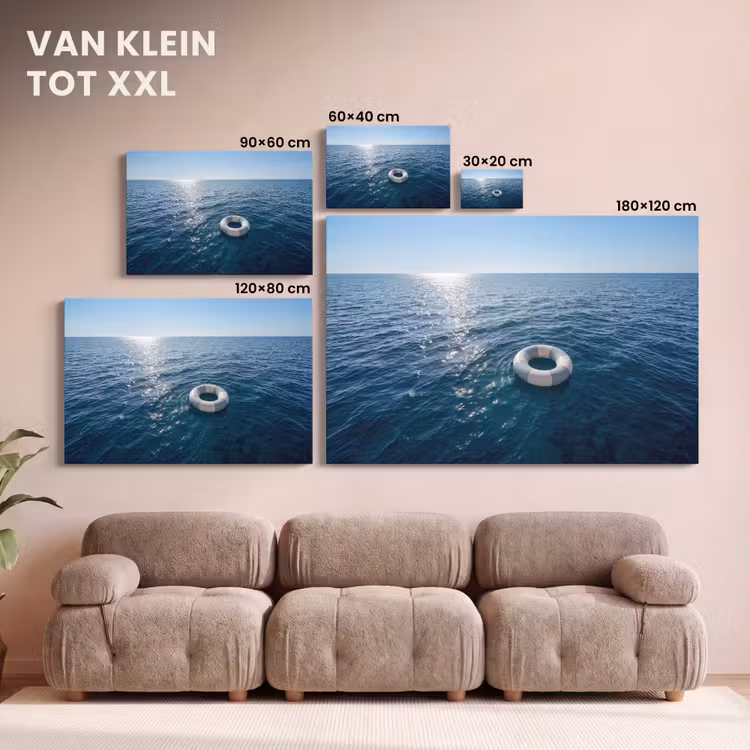 Canvas schilderij - Oceaan - Zwemband - Horizon — 8