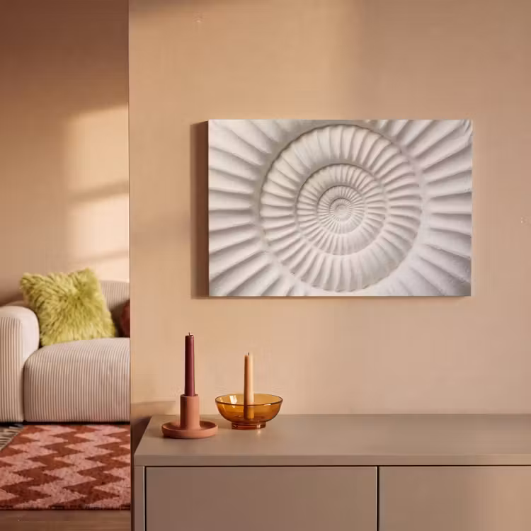 Canvas schilderij - Schelp - Spiraal - Wit — 2
