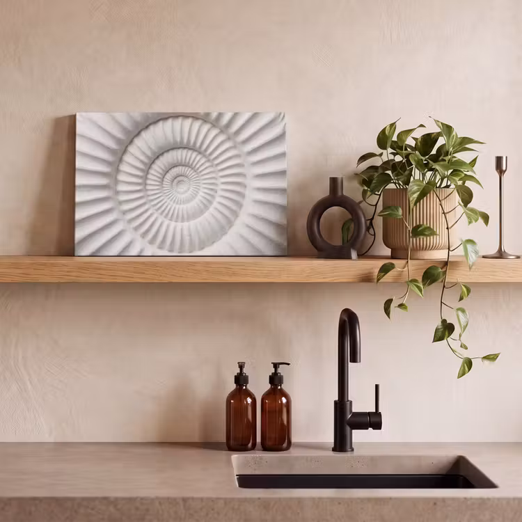 Canvas schilderij - Schelp - Spiraal - Wit — 4