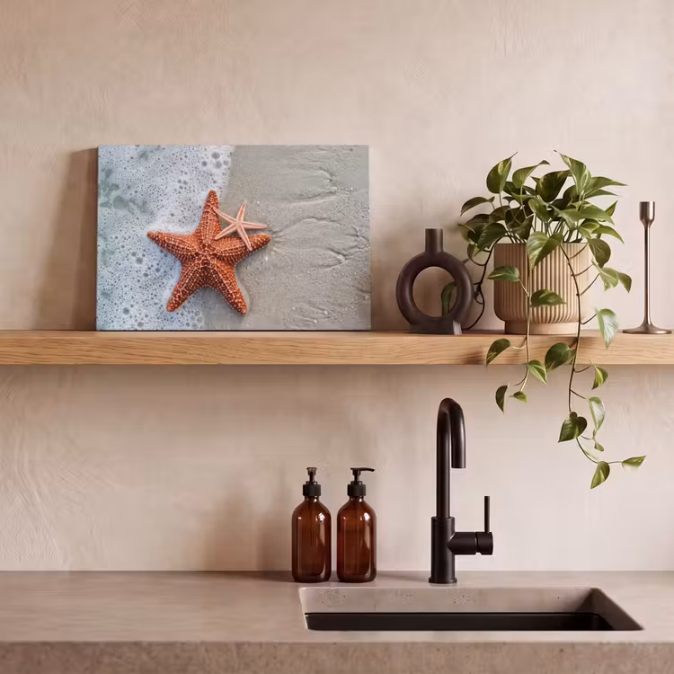 Canvas schilderij - Zeester - Strand - Zee — 4