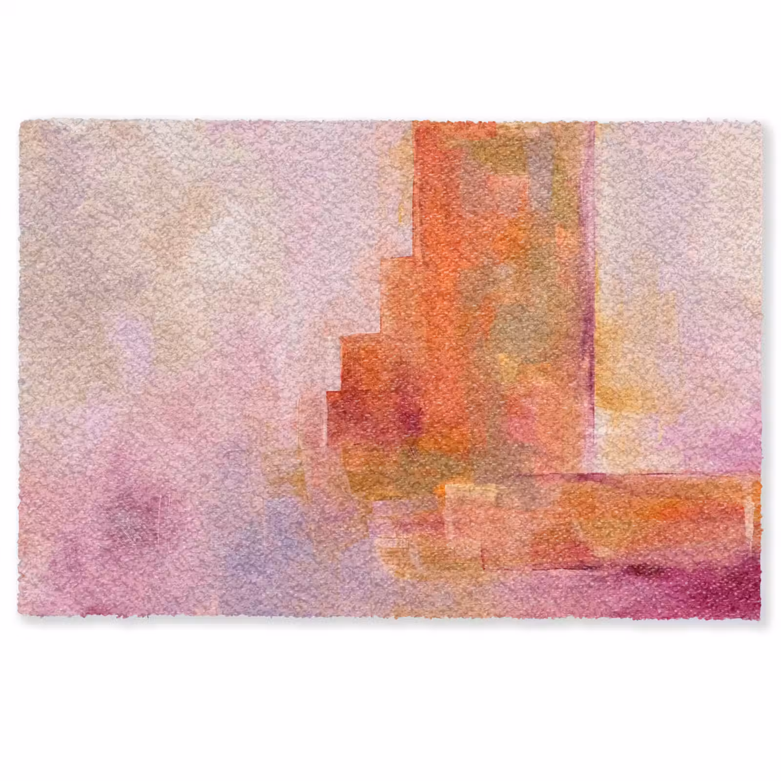 Deurmat - Abstract - Borstelstreken - Kunst - Paars - Goud — 1