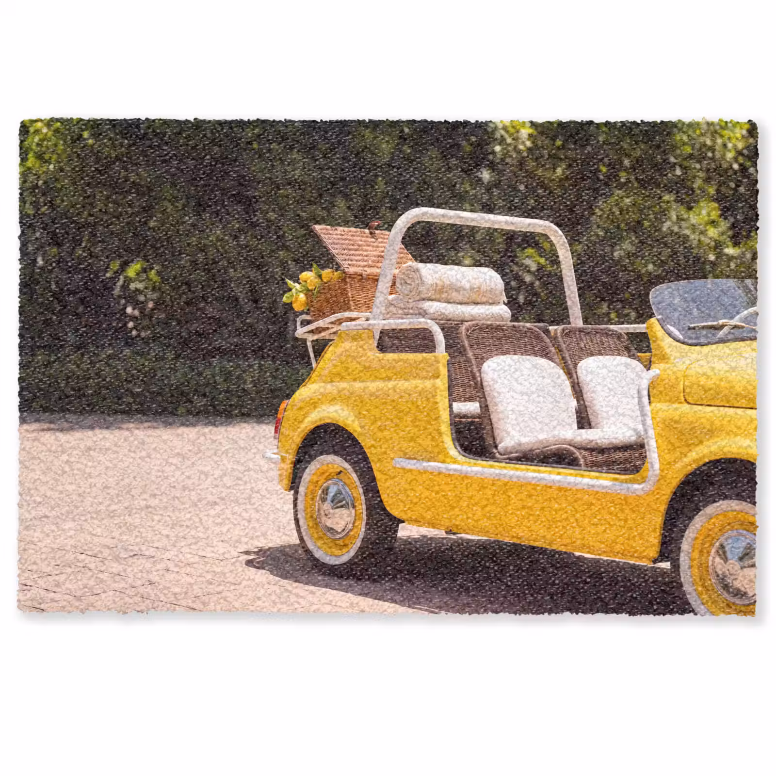 Deurmat - Auto - Picknick - Zomer - Geel — 1