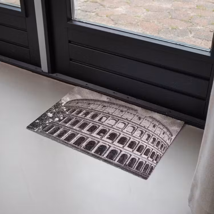 Deurmat - Architectuur - Colosseum - Rome - Historisch - Zwart-wit — 2
