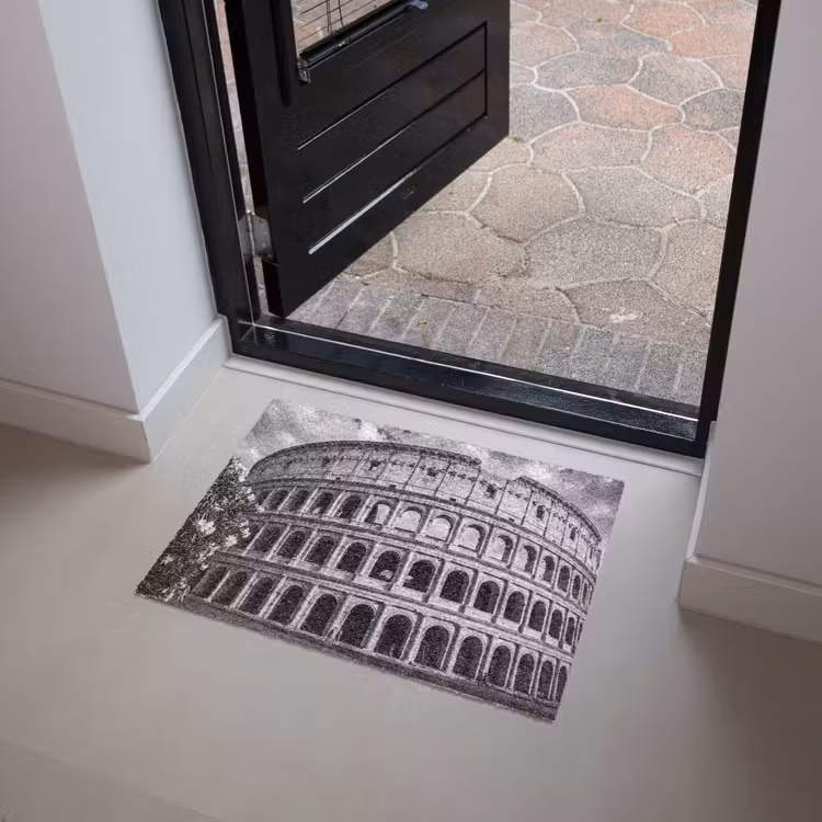 Deurmat - Architectuur - Colosseum - Rome - Historisch - Zwart-wit — 4
