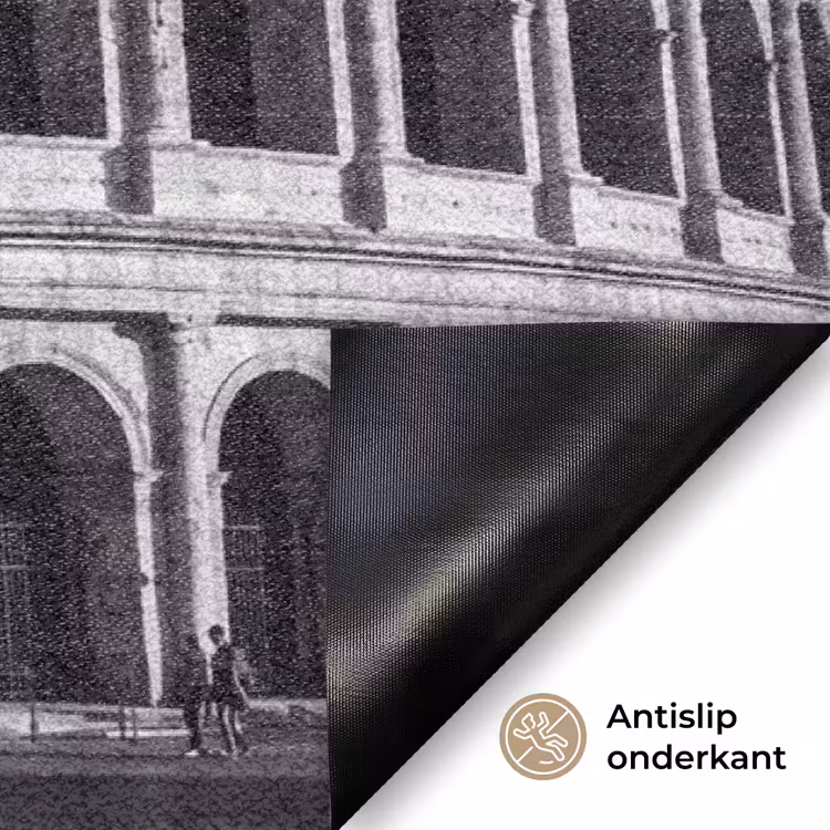Deurmat - Architectuur - Colosseum - Rome - Historisch - Zwart-wit — 6