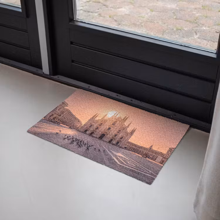 Deurmat - Architectuur - Milaan - Plein - Zonsopgang - Oranje — 2