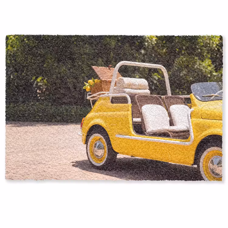 Deurmat - Auto - Picknick - Zomer - Geel — 1