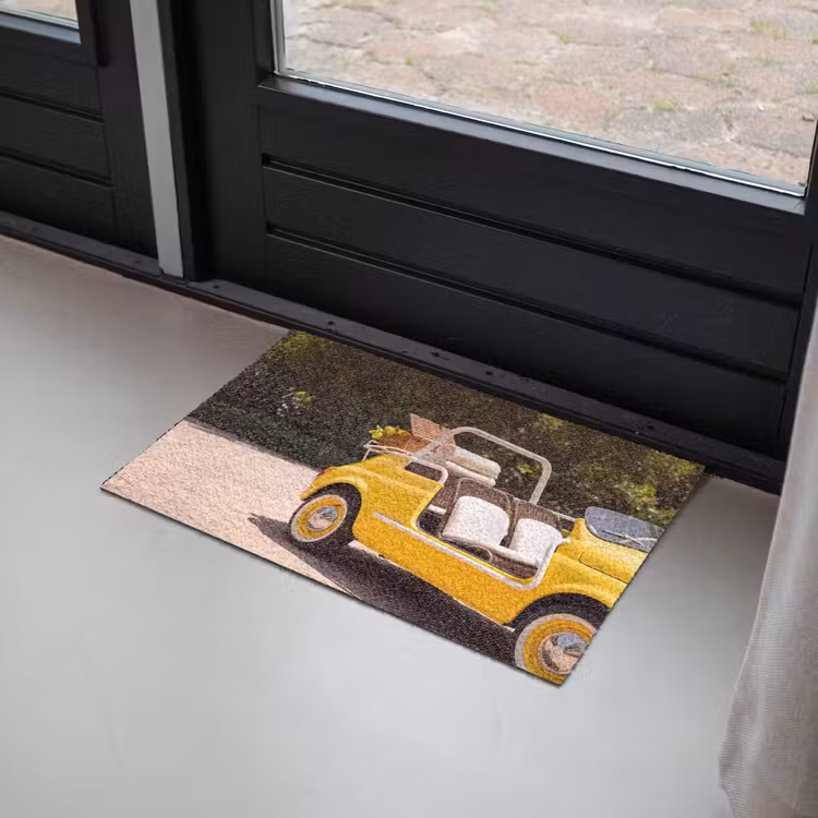 Deurmat - Auto - Picknick - Zomer - Geel — 2