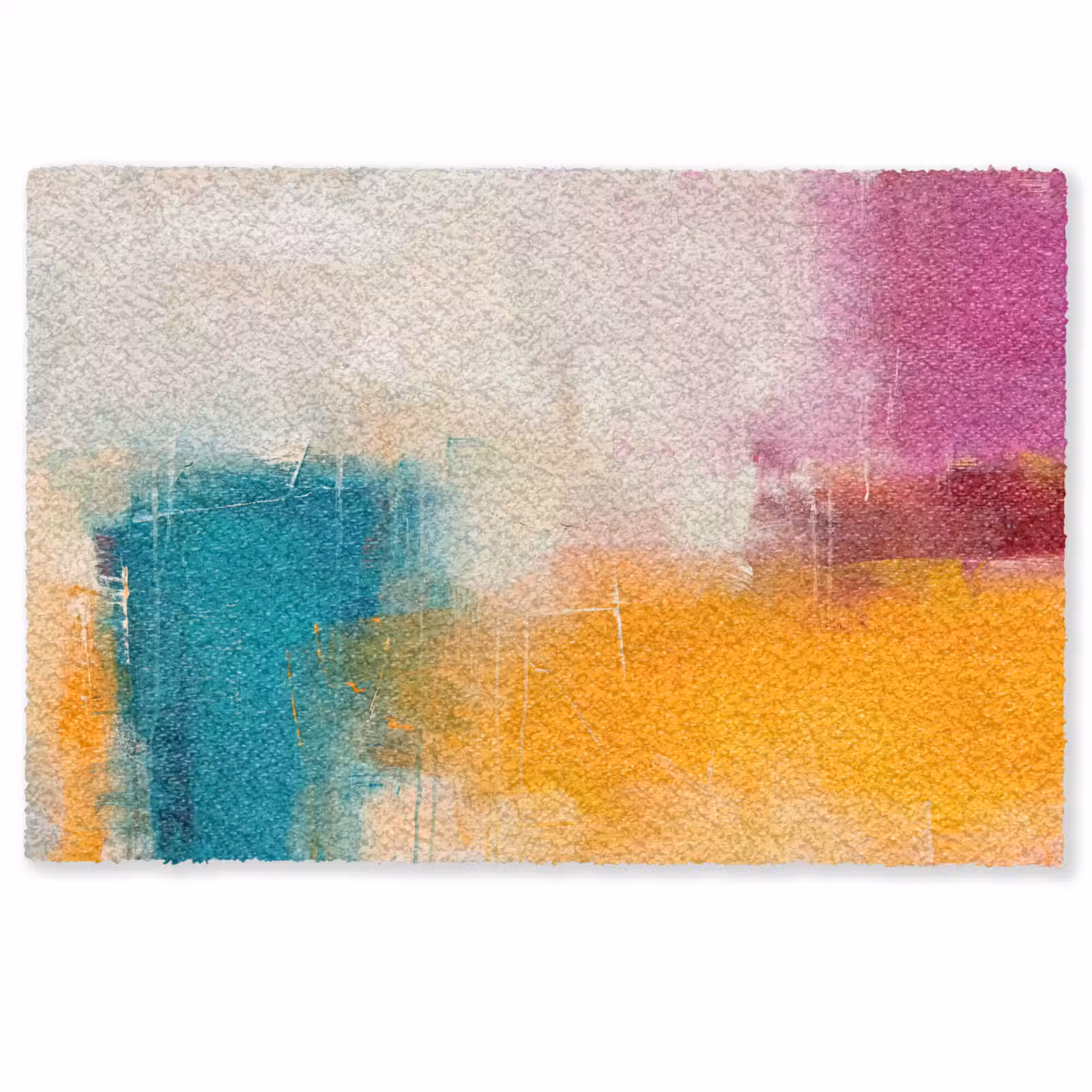 Deurmat - Abstract - Kleurrijk - Modern - Kunst - Oranje — 1
