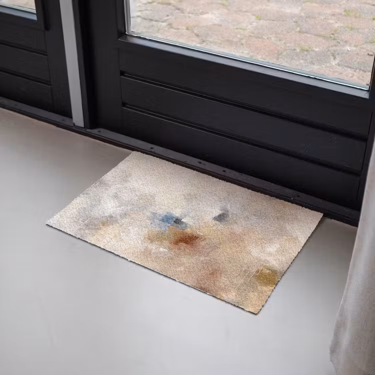 Deurmat - Abstract - Borstelstreken - Modern - Beige - Kunst — 2