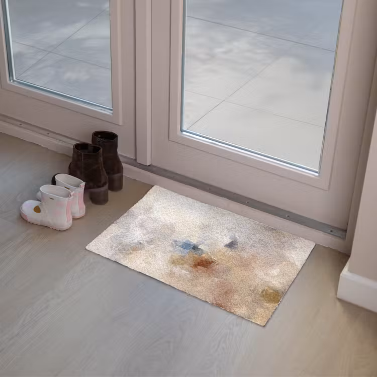 Deurmat - Abstract - Borstelstreken - Modern - Beige - Kunst — 8