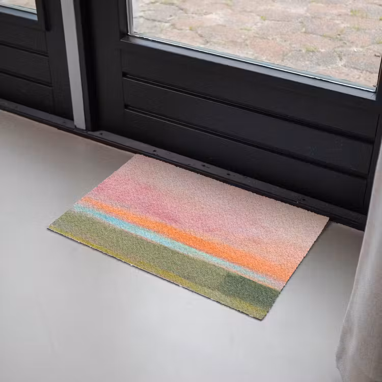Deurmat - Abstract - Landschap - Modern - Roze - Oranje — 2