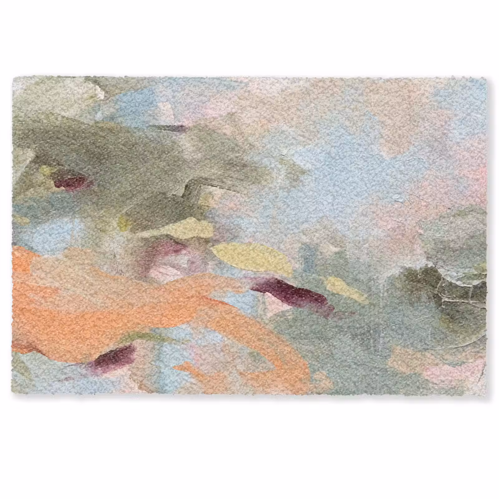 Deurmat - Abstract - Borstelstreken - Kunst - Modern - Pastel — 1