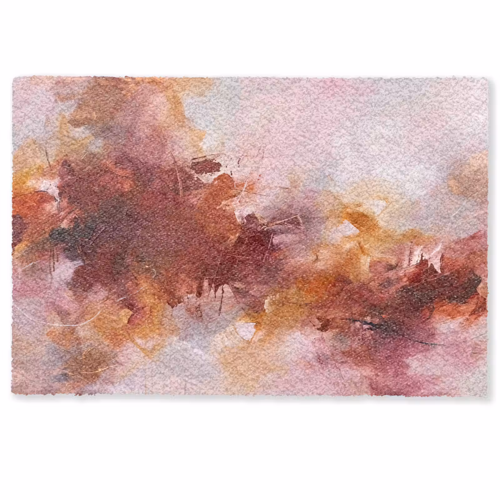 Deurmat - Abstract - Kleurrijk - Kunst - Modern - Roze-Rood — 1