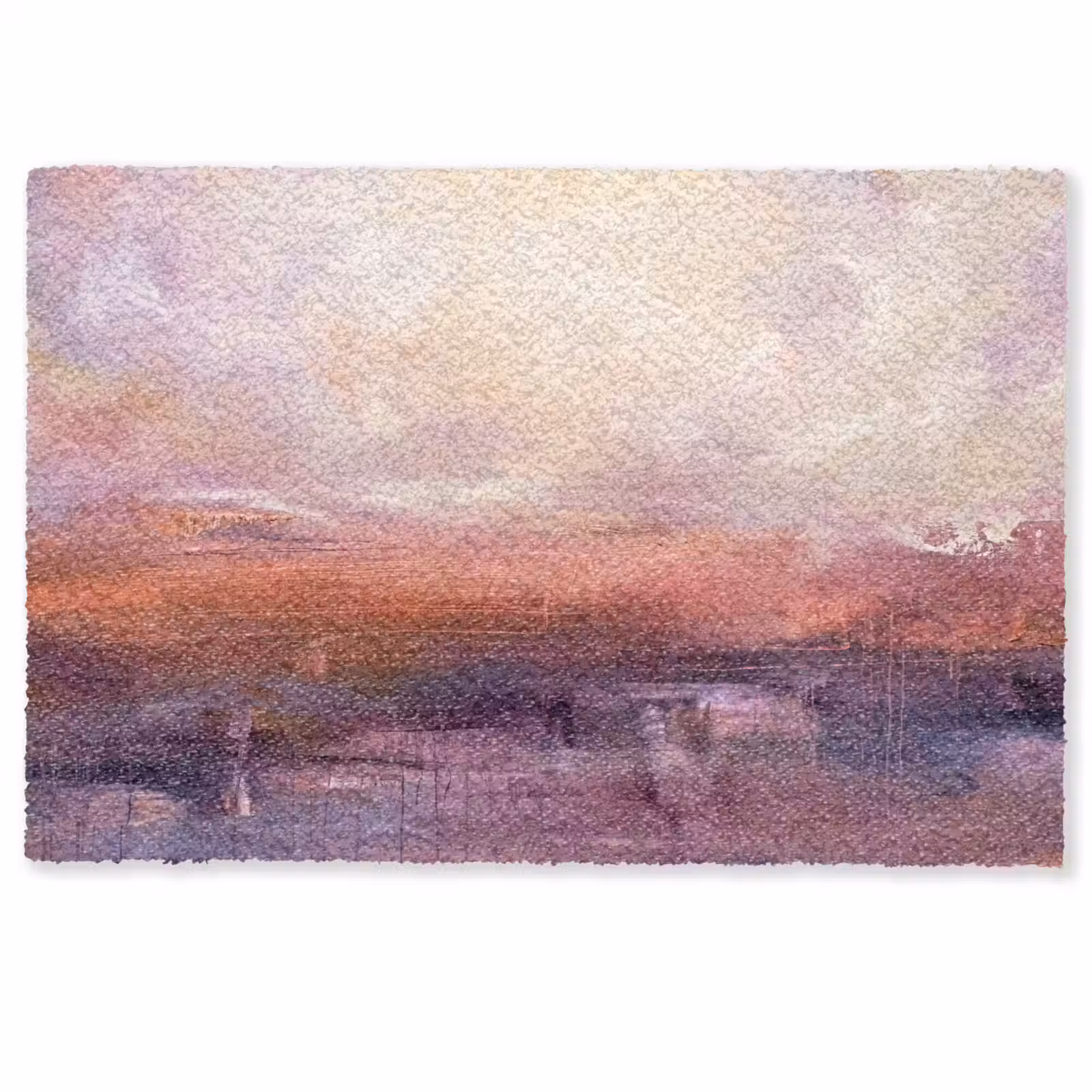 Deurmat - Abstract - Landschap - Modern - Paars - Oranje — 1