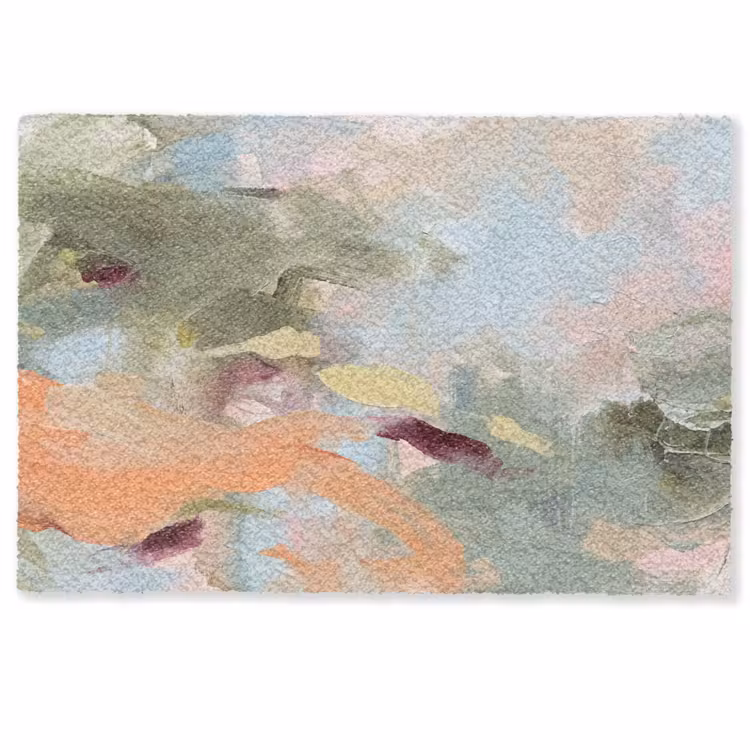 Deurmat - Abstract - Borstelstreken - Kunst - Modern - Pastel — 1