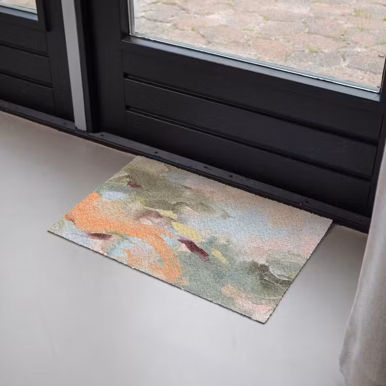 Deurmat - Abstract - Borstelstreken - Kunst - Modern - Pastel — 2
