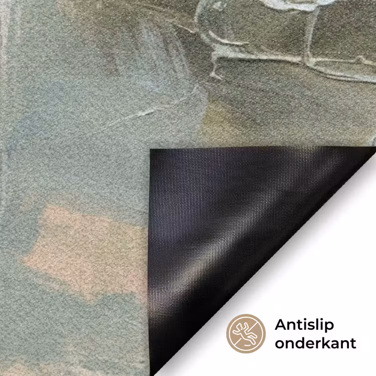 Deurmat - Abstract - Borstelstreken - Kunst - Modern - Pastel — 6
