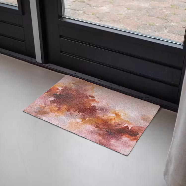 Deurmat - Abstract - Kleurrijk - Kunst - Modern - Roze-Rood — 2