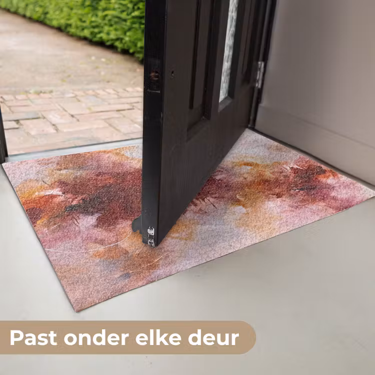 Deurmat - Abstract - Kleurrijk - Kunst - Modern - Roze-Rood — 7