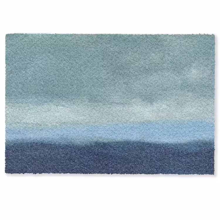 Deurmat - Abstract - Lagen - Rust - Modern - Blauw — 1