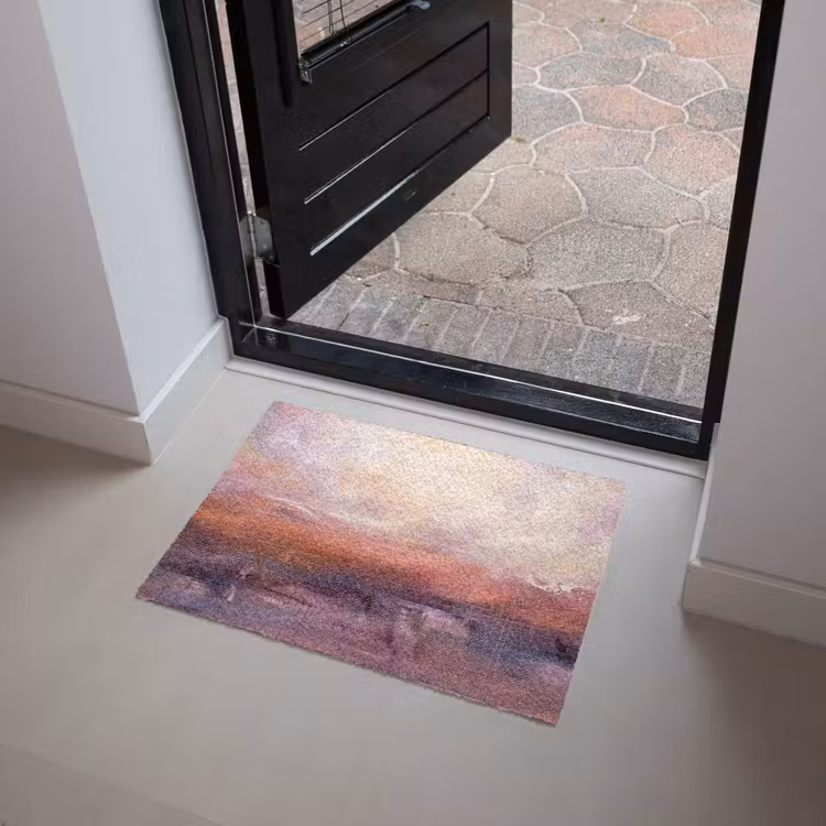 Deurmat - Abstract - Landschap - Modern - Paars - Oranje — 4