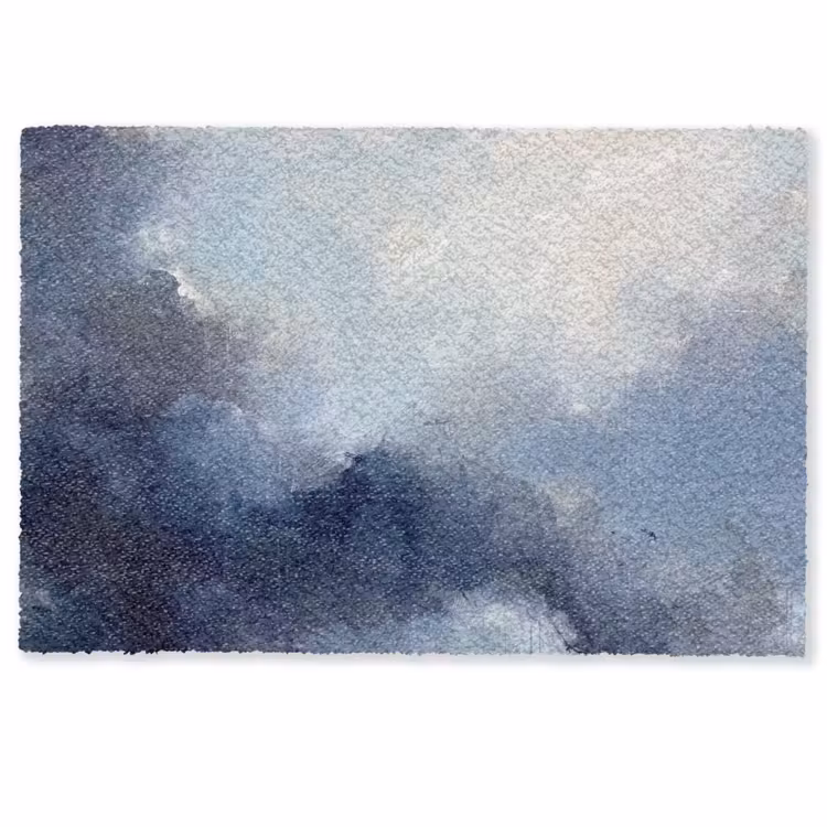 Deurmat - Abstract - Wolken - Modern - Blauw - Kunst — 1
